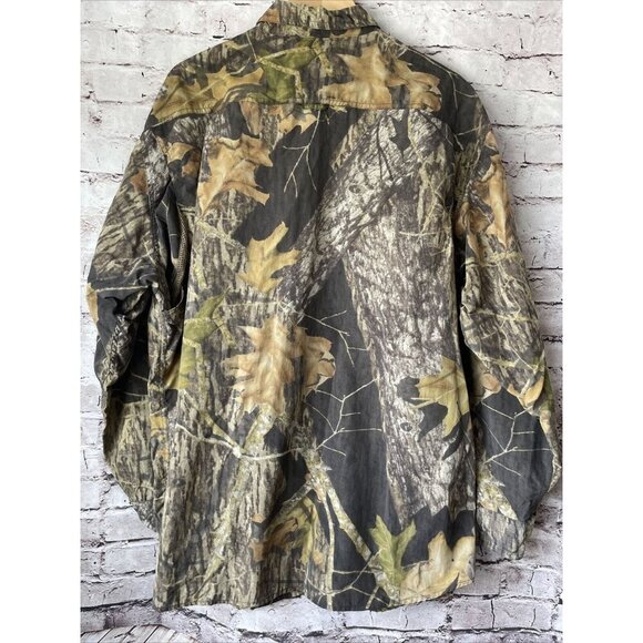 Mossy Oak Mens XL Long Sleeve Camo Vented Shirt Hunting Roll Tab Sleeve - Picture 4 of 6